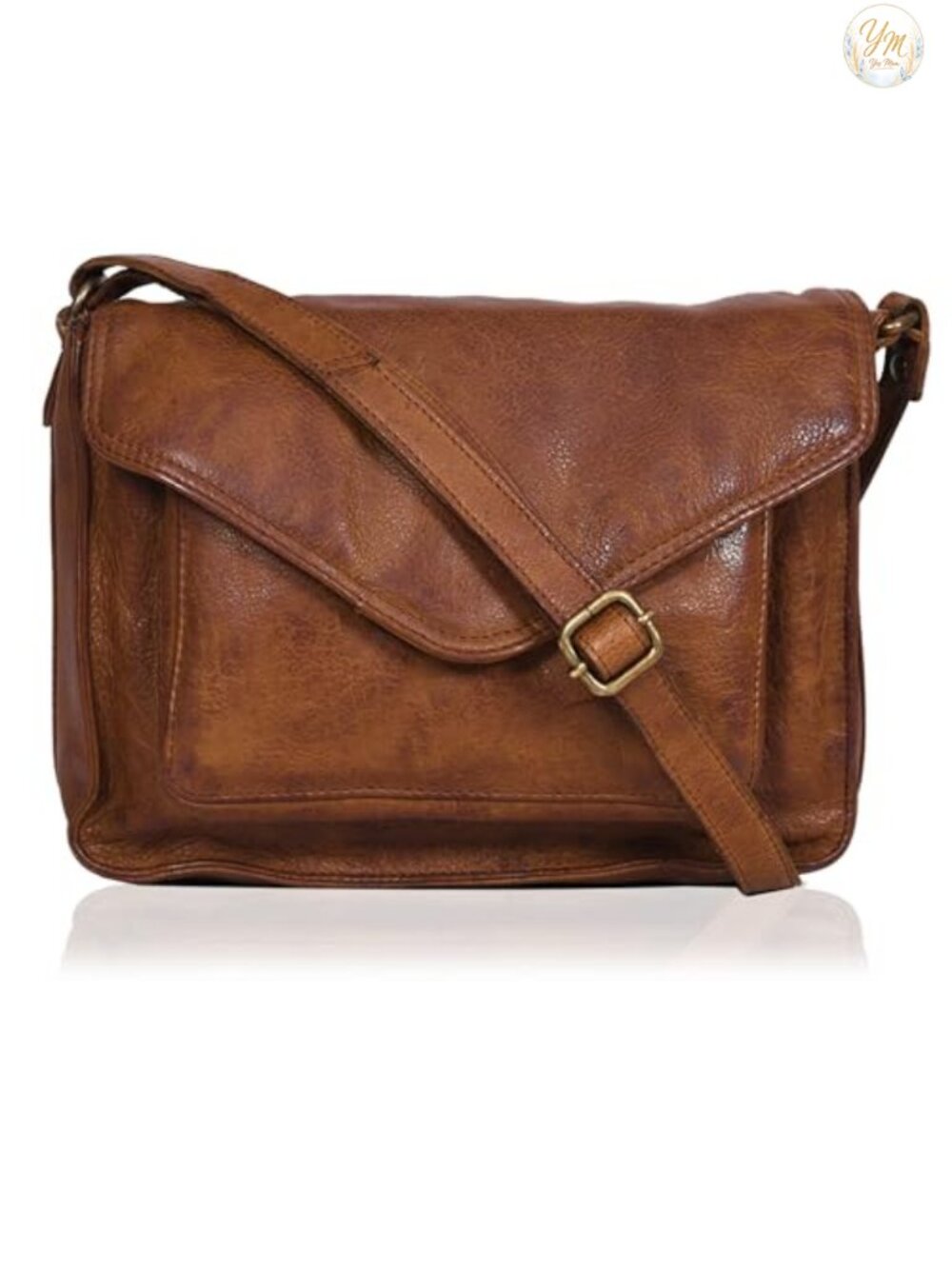 Genuine Leather Crossbody Purse Shoulder Bag for Women YKK Zipper